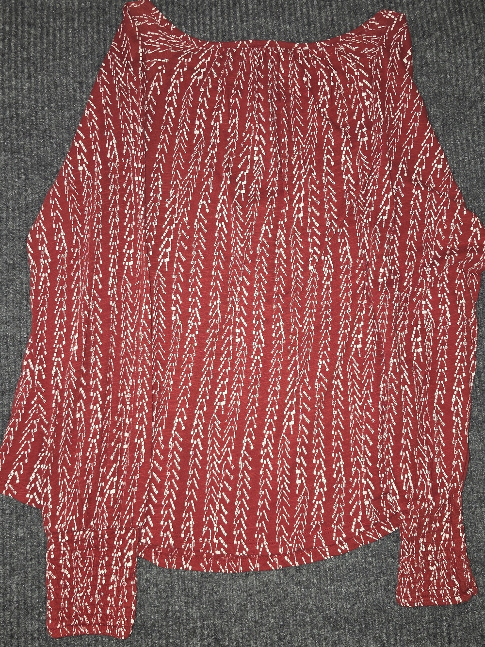 Lucky Brand Red and White Patterned Top - Picture 4 of 8
